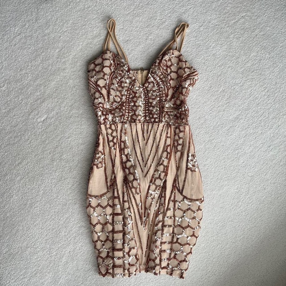 Gold Sparkly Mini Dress